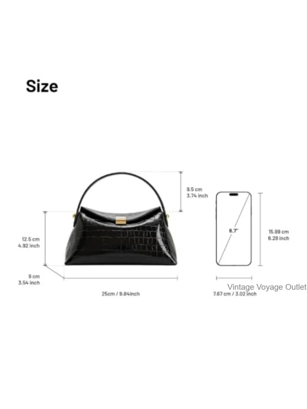 Croc-Embossed Vegan Leather Top Handle Satchel Crossbody Bag